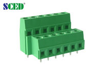 مستويات مزدوجة 5.08 مم 10A بلاستيك PCB طرفي مطلي بالنيكل الأخضر