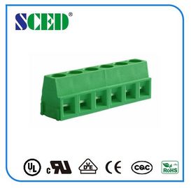 الملعب 5.08mm المسمار نوع محطة كتلة الأخضر البلاستيك 300V 10A 5.08mm الملعب