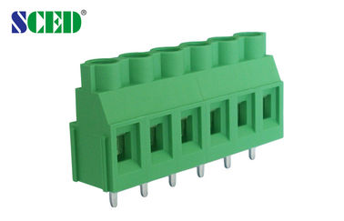 النحاس 7.62mm الملعب PCB برغي محطة كتلة M3 300V 30A PA66 UL94-V0 Class