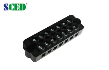 أسود 7.40mm 300V 20A 7P لوحة جبل محطة كتلة للتبديل / بب