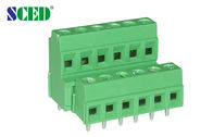 مستويات مزدوجة PCB طرفية بلوك أخضر 5.08 مم 10A بلاستيك نيكل مطلي
