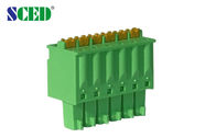 تباعد أخضر 3.5 مم كتلة طرفي قابلة للتوصيل أنثى 300 فولت / 8 أمبير UL94-V0.0