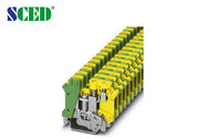 16mm2 الدين السكك الحديدية كتل الطرفية عرض 10.2mm أوغ 24-6 كتل الطرفية الأرضية الخضراء والأصفر