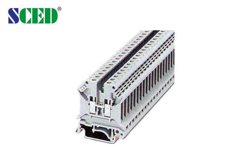 كتل طرفية مثبتة على السكك الحديدية بعرض 6.2 مم 600V 30A AWG 30-10