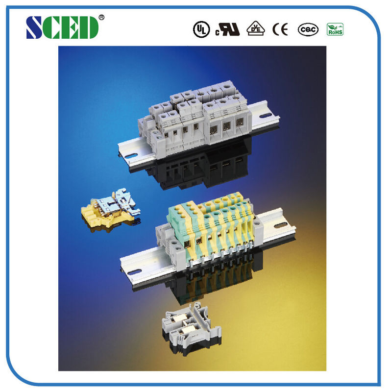 كتل أرضية 4 مم 2 سكة حديدية نحاسية 6.2 مم 26-10AWG M3 برغي