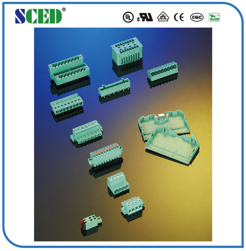 PCB 2-22 Poles Pluggable Terminal Block 5.08mm Pitch Female Parts 300V 18A