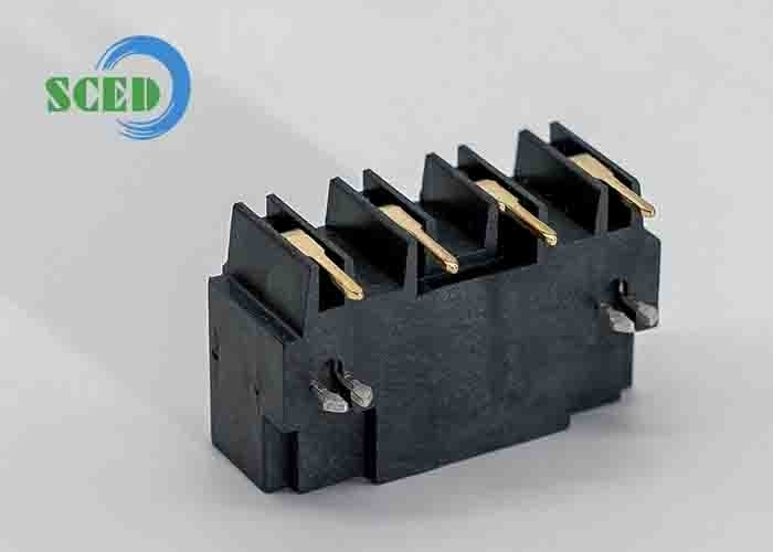 LCP المصفوفة بالذهب اللون الأسود القابلة للشبكة مع الزاوية اليمنى 7.5mm 300V 16A