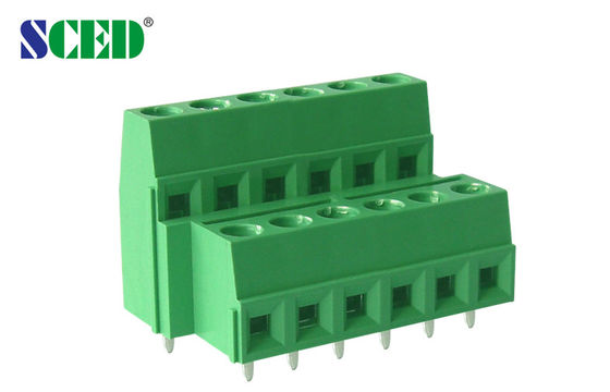 5.08mm Pitch Double Levels PCB Terminal Block مع تصنيف 300V 10A ومواصلات نحاسية مطلية بالنيكل