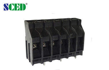 أسود 2P-16P بب برغي محطة كتلة، الملعب 6.35mm 600V 30A