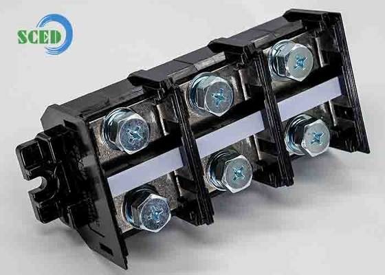 300A ريل ترمينال بلوك 47.0mm 600V الأسود مادة الكمبيوتر الشخصي