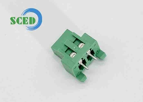 300 فولت 10A M3 المسمار 12-26 AWG وصلة كتلة الطرف PA66 مواد العزل الخضراء 5.08mm المسافة