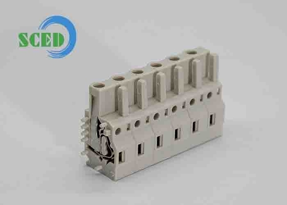 في المقابس وصلة في الكتل النهائية الطول 7.50mm 300V 15A 2P-16P مستوى مزدوج