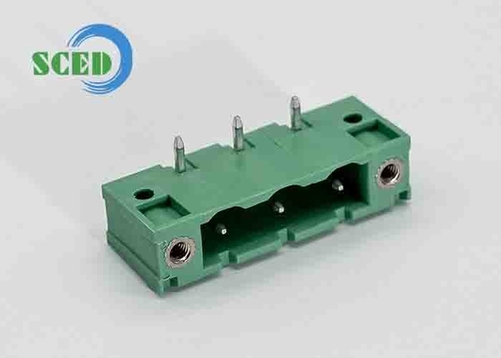 المقابس الذكورية الرأس 7.62mm 300V 18A PA66 بلاك الطرفي القابل للشحن
