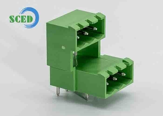PA66 بلاك محطة قابلة للشحن الذكور المقابس الرأس مستوى مزدوج 5.08mm 300V 18A