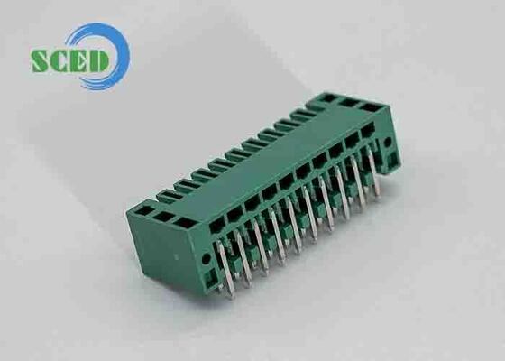 45 درجة سلك مدخل بلاك محطة قابلة للتوصيل مع قطر ثقب PCB 1.4mm ومحطة برونز الفوسفور للاتصالات الكهربائية الآمنة